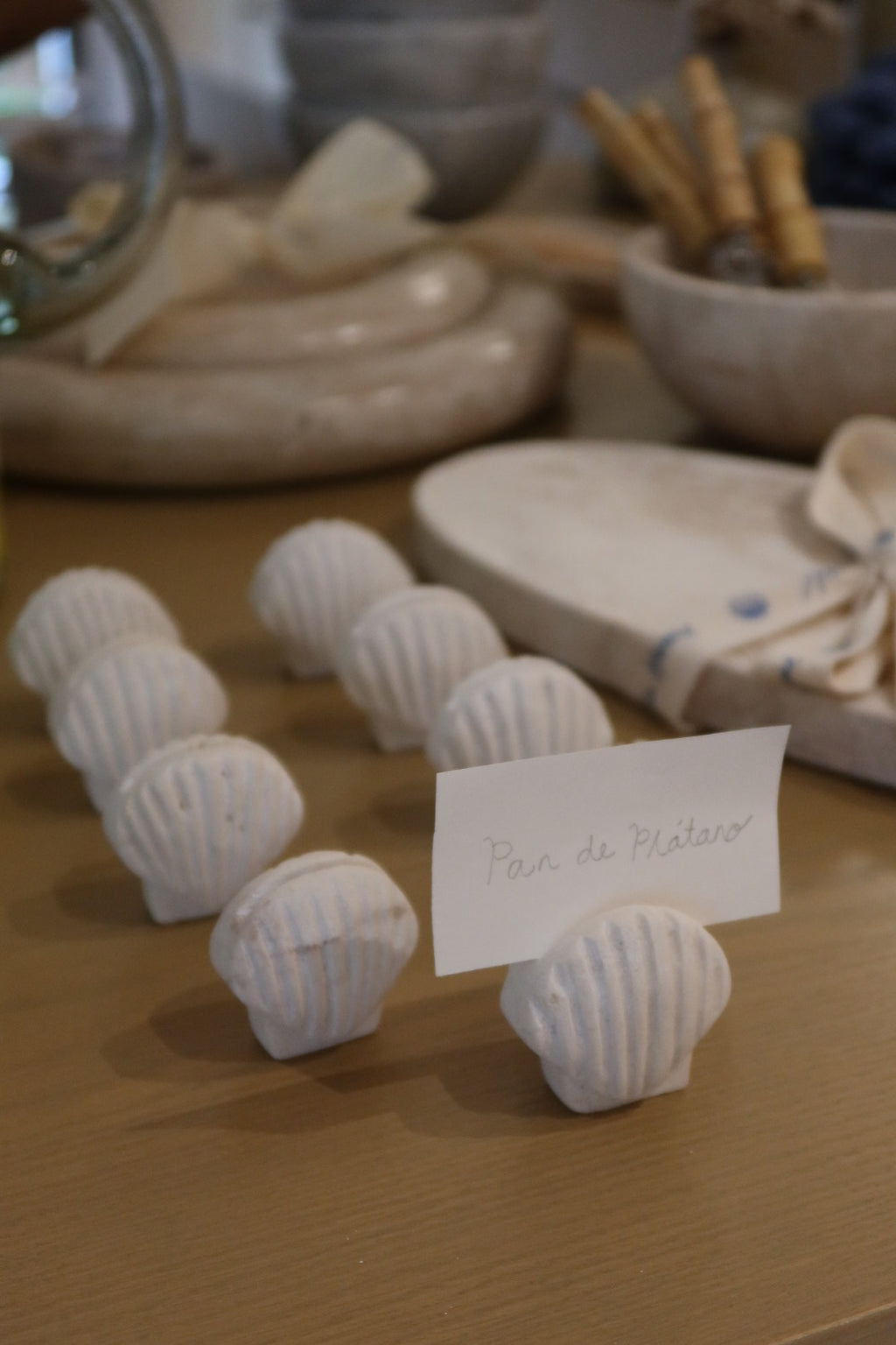 Set de 4 porta nombres de conchitas
