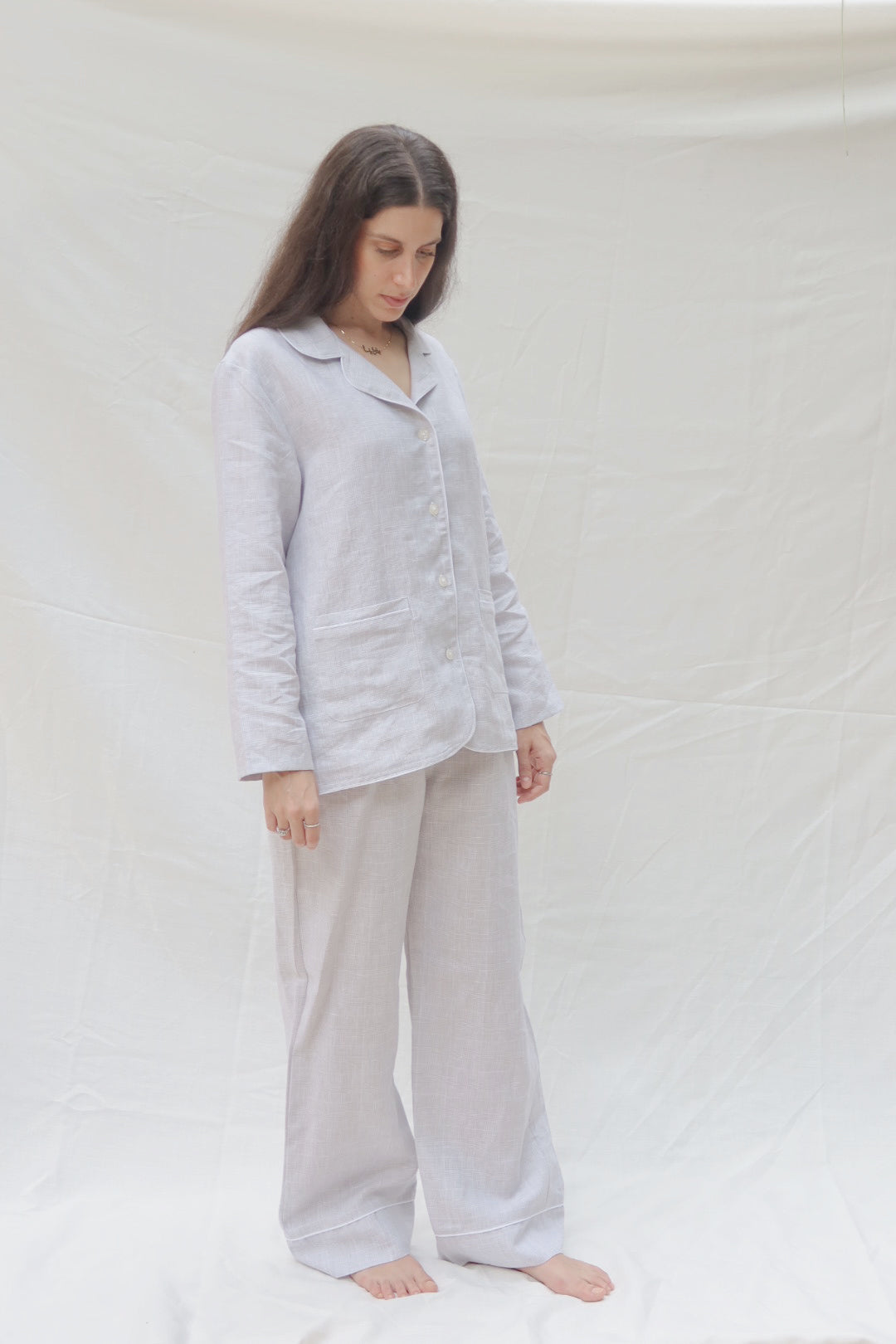 Pants and Long Sleeve Grey checks