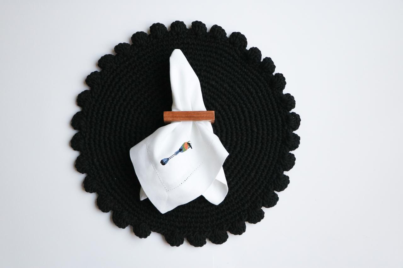 Set de individual y Porta vaso Macramé