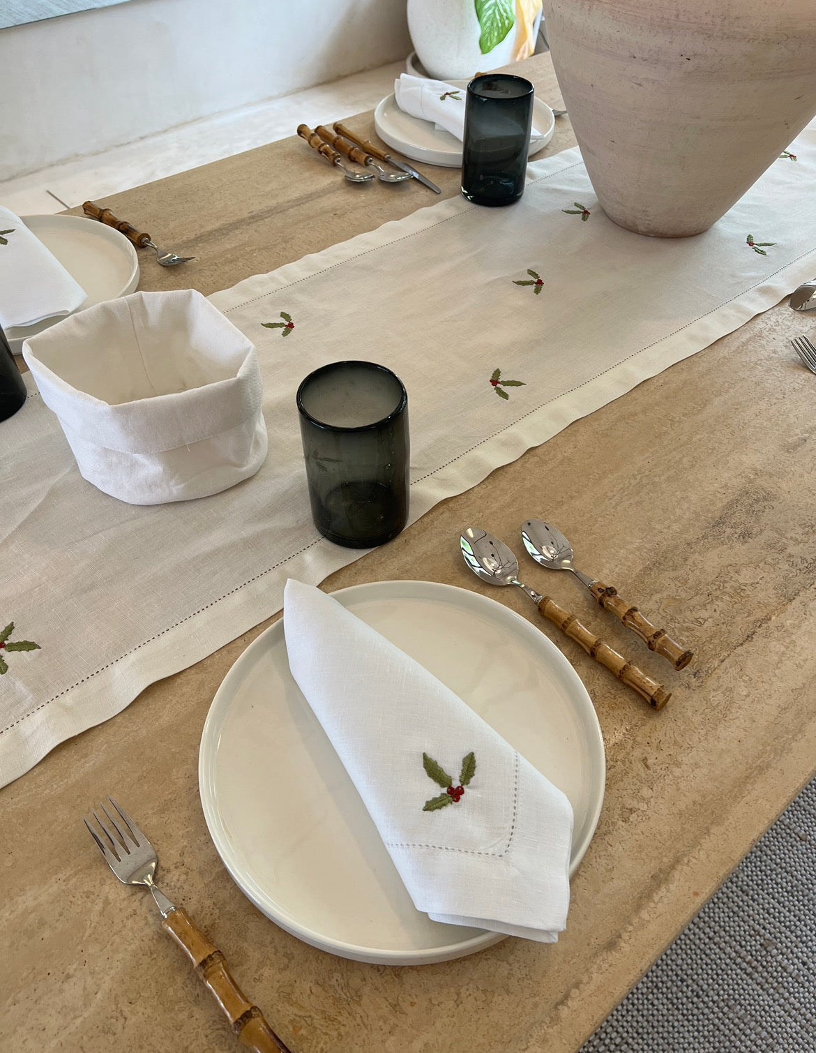 Camino de mesa navideño personalizado