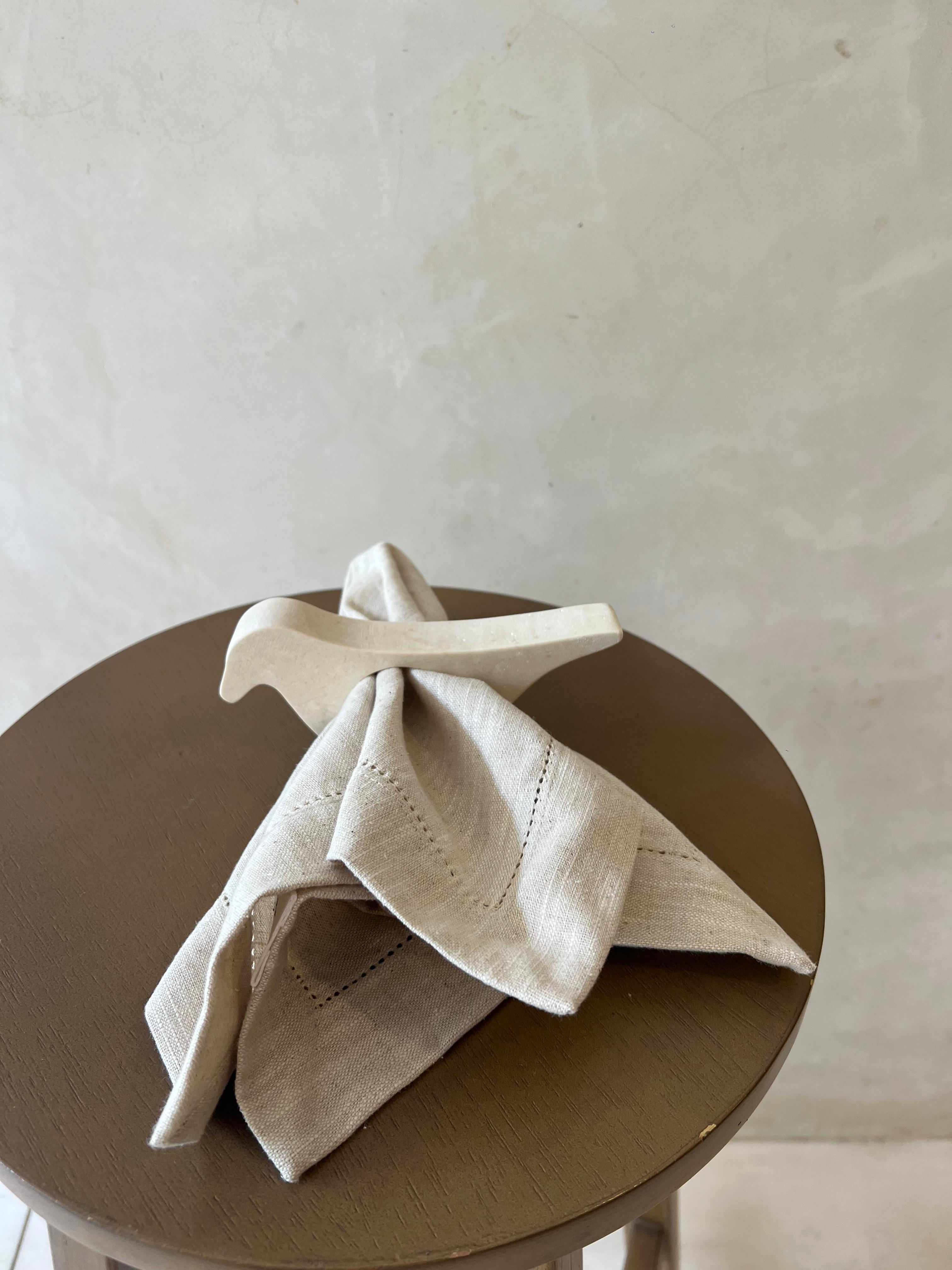 Set de 4 aritos para servilleta pajaritos