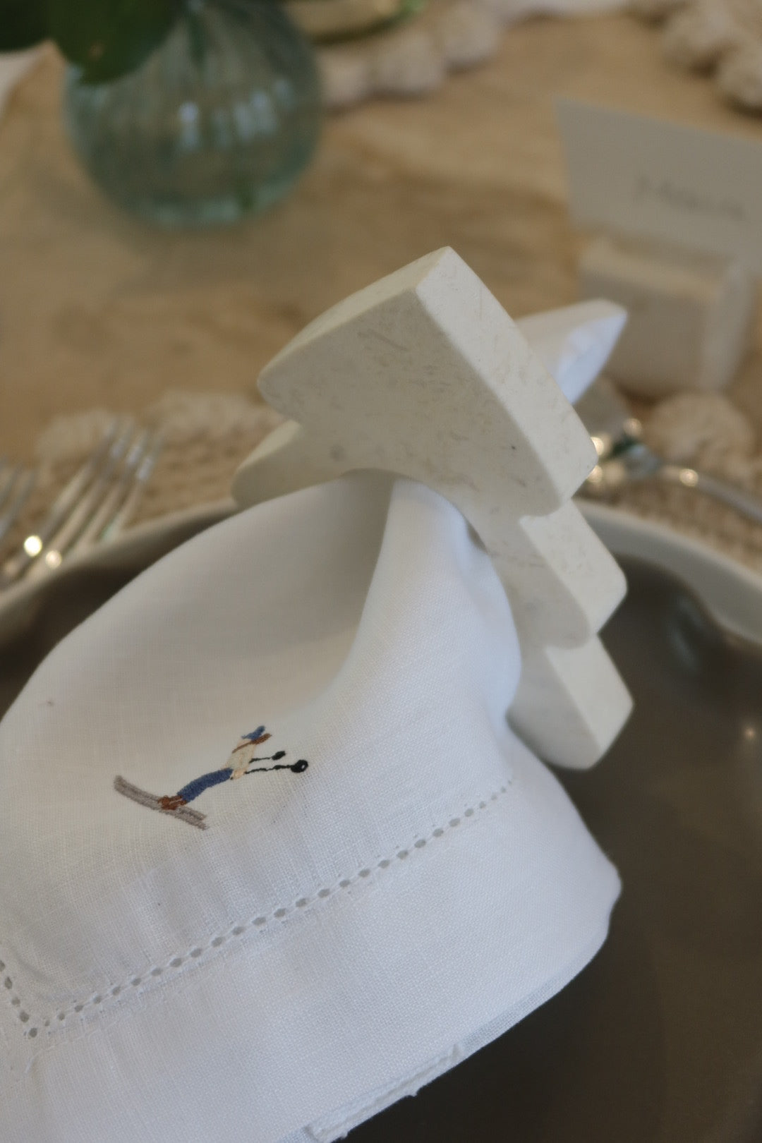 Set de 4 aritos pino