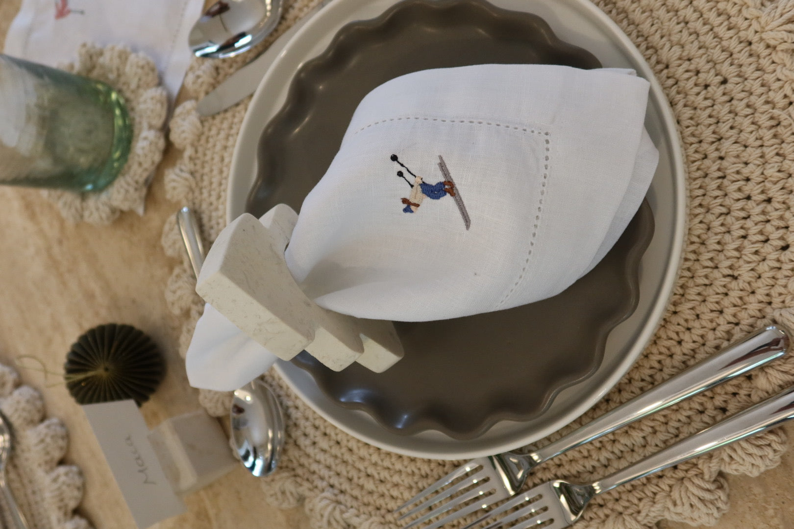 Set de 4 aritos pino