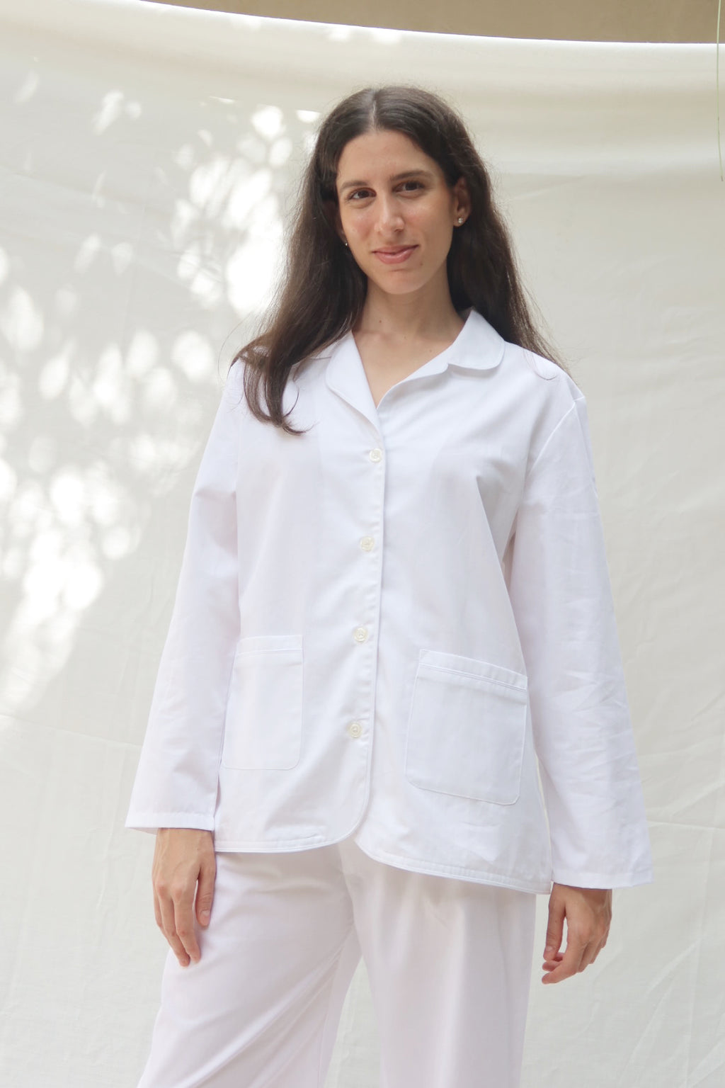 Pants and Long Sleeve Set white