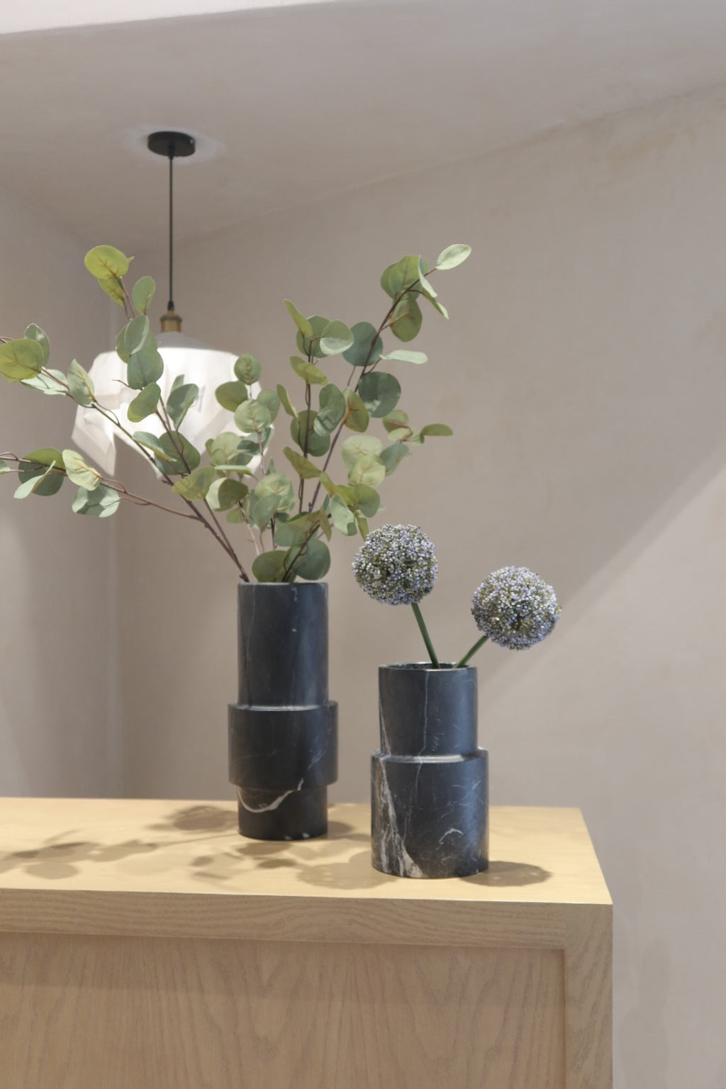 Set de 2 jarrones Marmol NEGRO