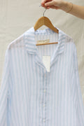 Blue and White Striped Pajama Dress