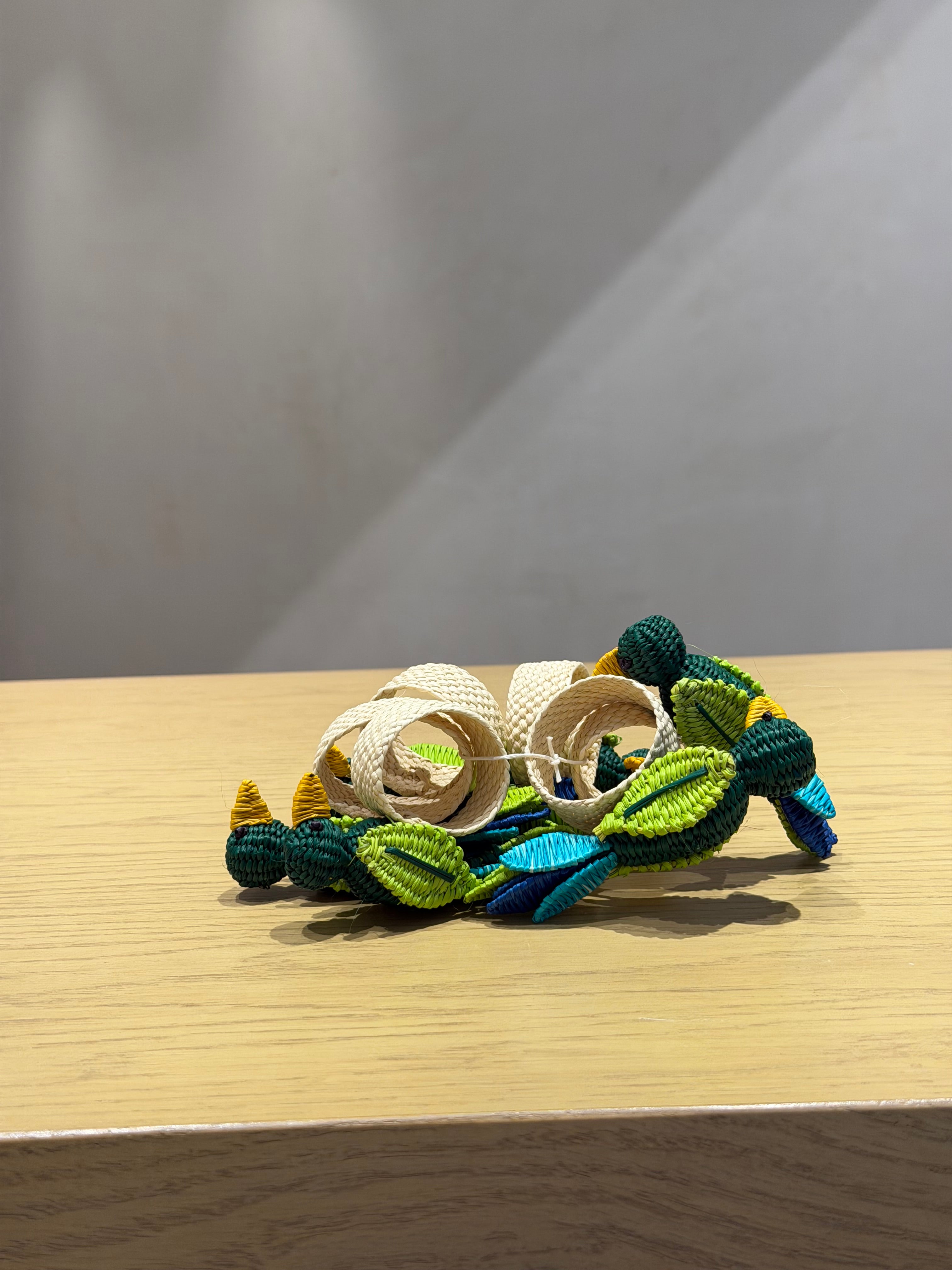 6 aritos de servilletas Pajaritos verdes