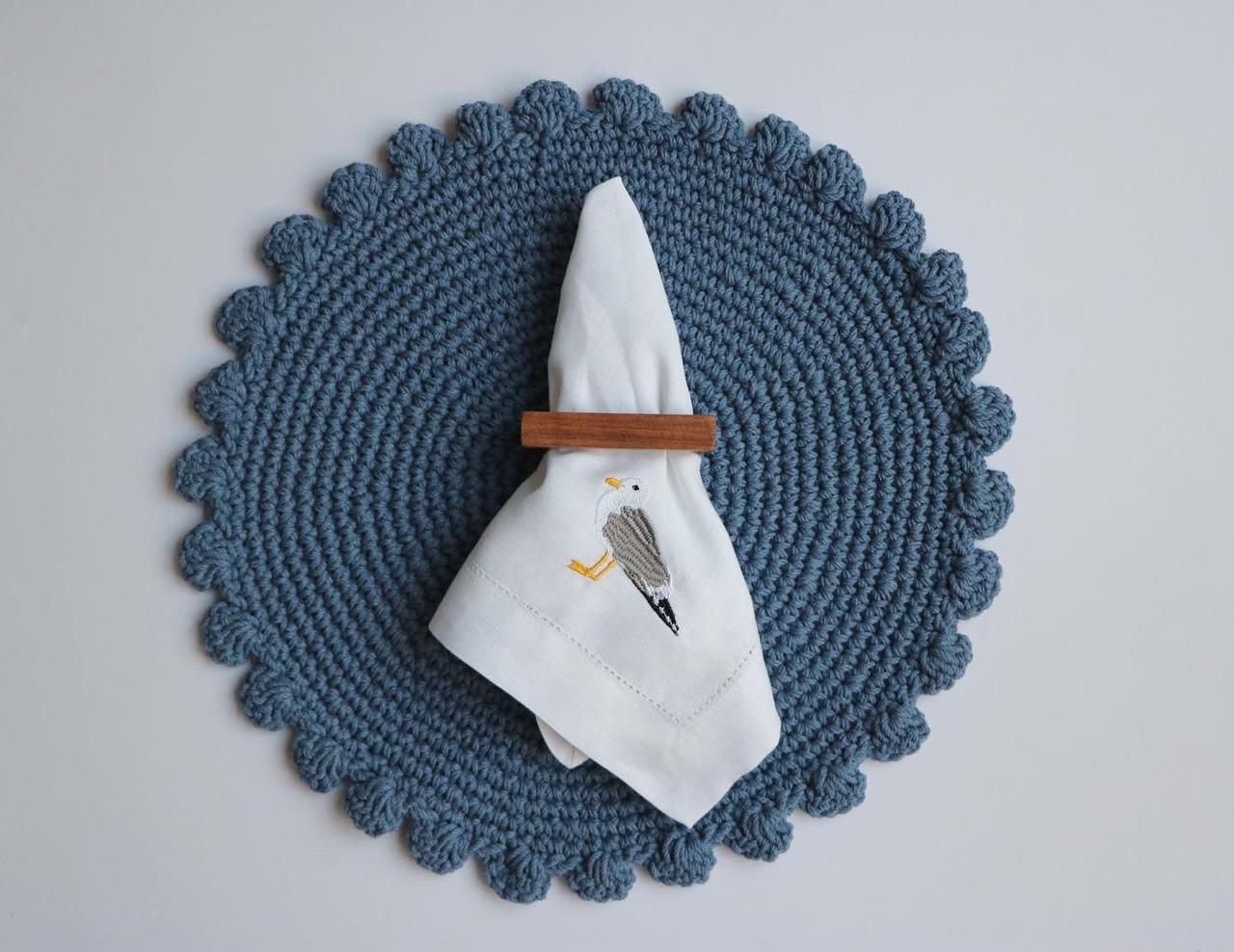 Set de individual y Porta vaso Macramé