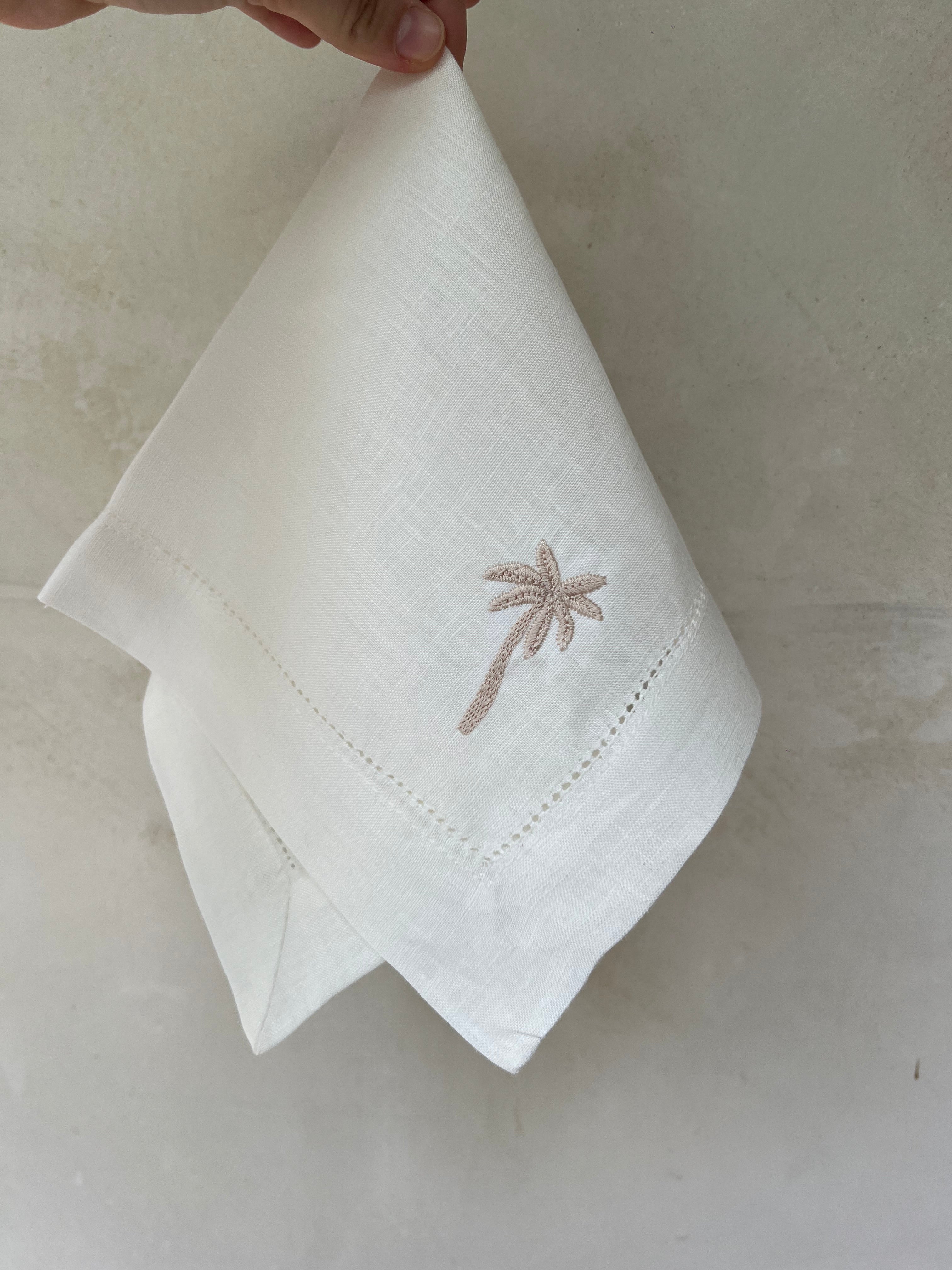 4 Servilletas hueso Palmera