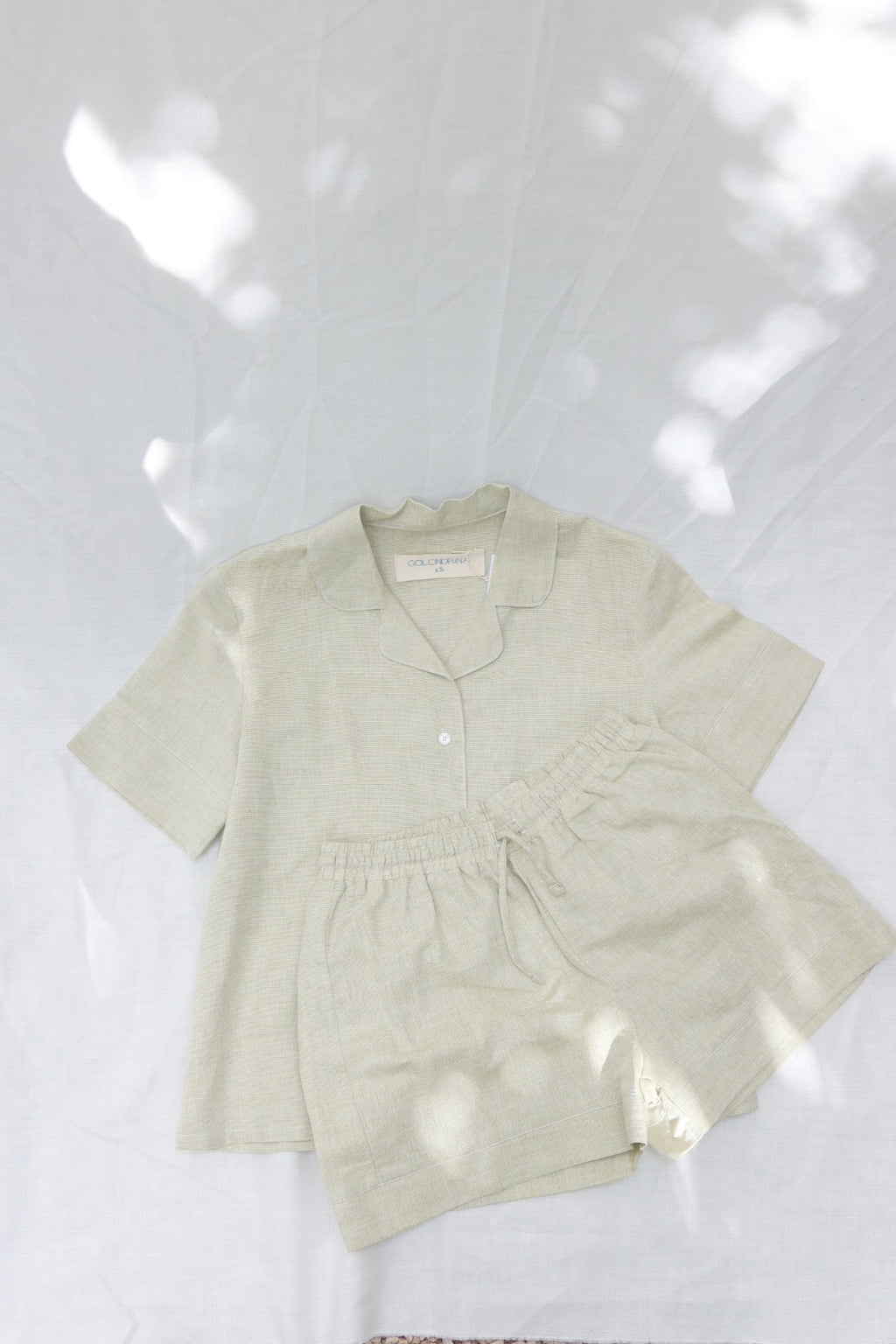 Shorts and Short Sleeve Set in Green