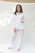 Pants and Long Sleeve Set white