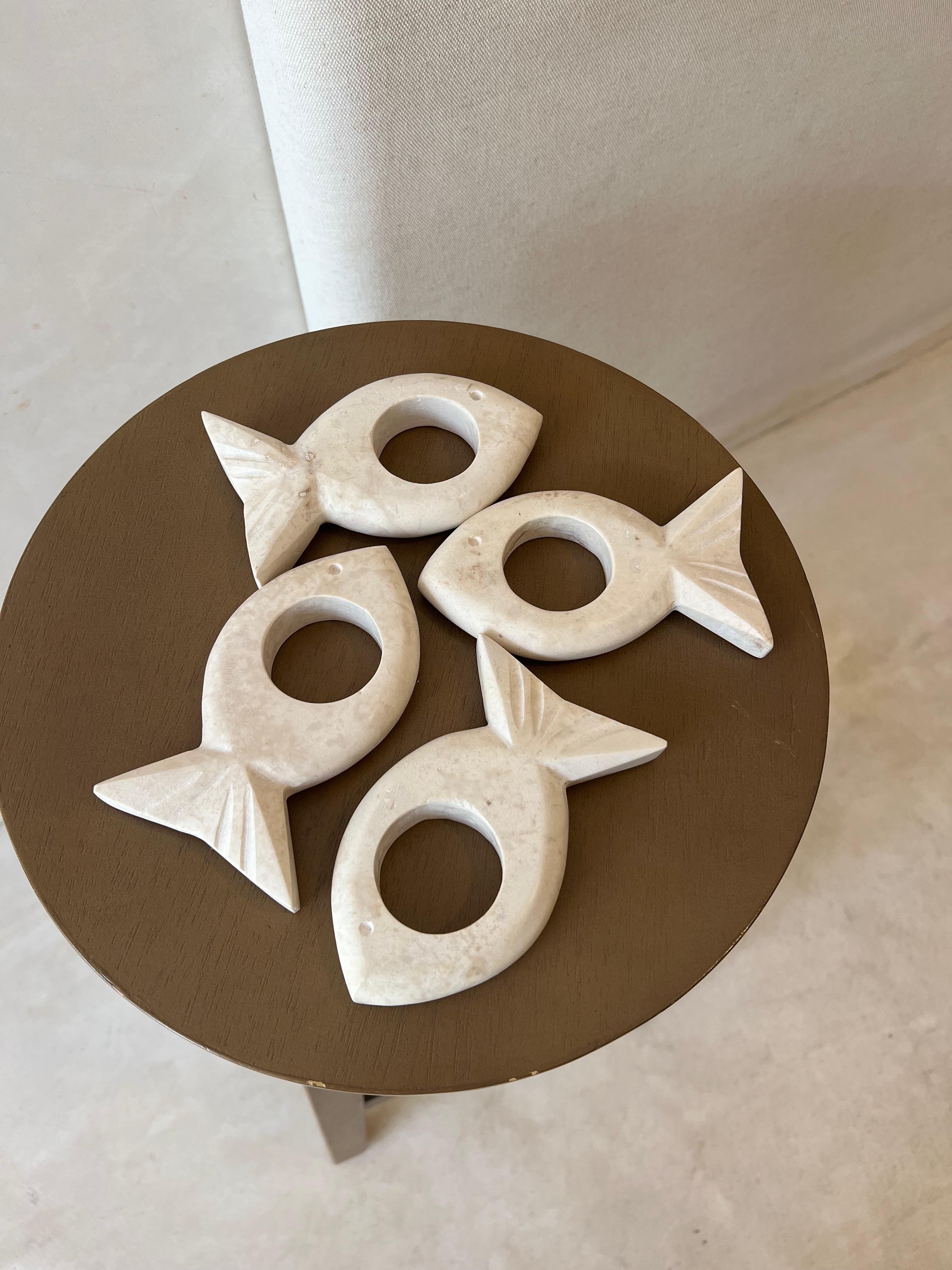 Set 4 aritos en forma de pescado