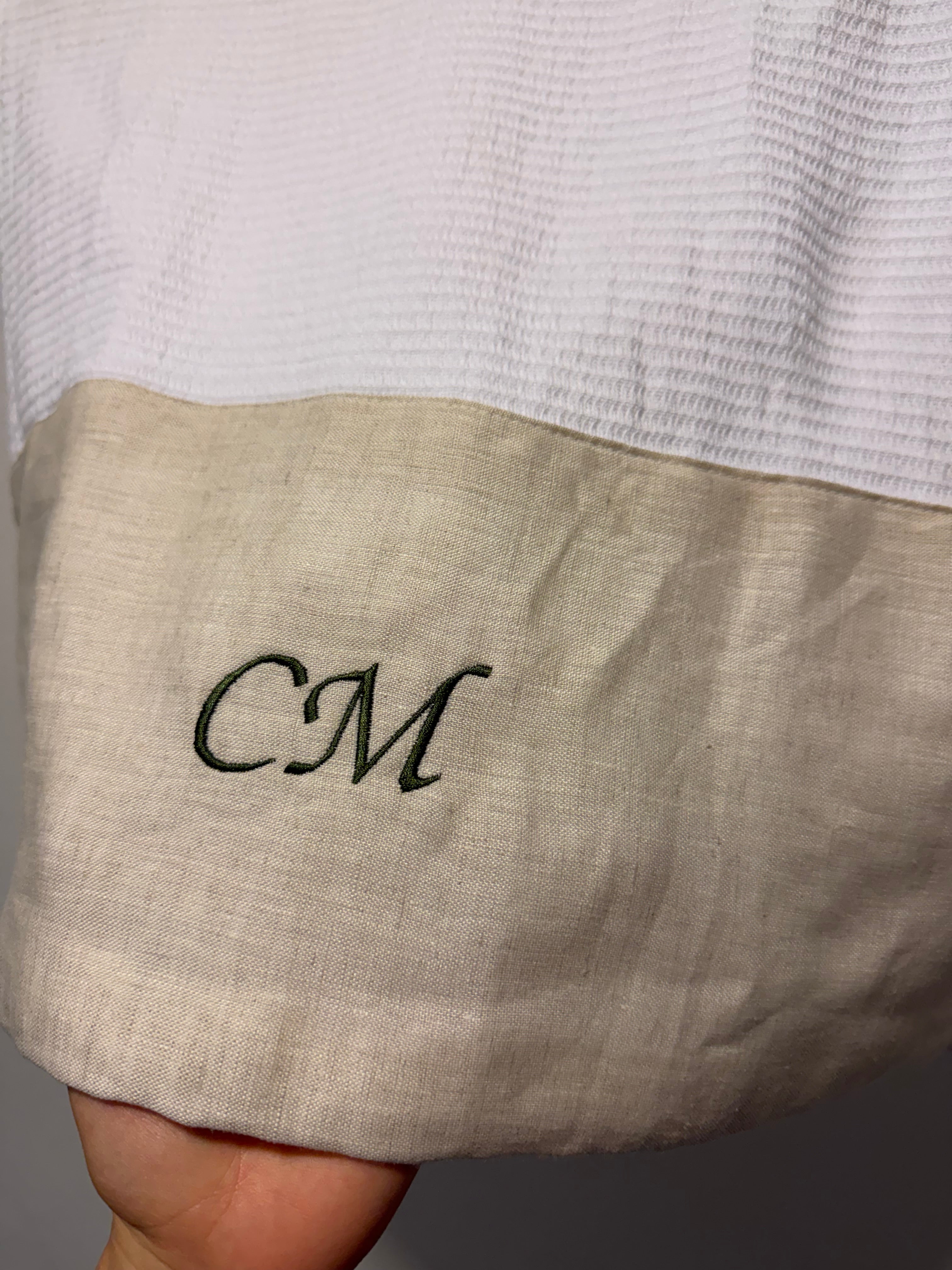 Toalla grande lino con bambú personalizada
