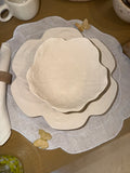Individual blanco con mariposa 3D amarillo