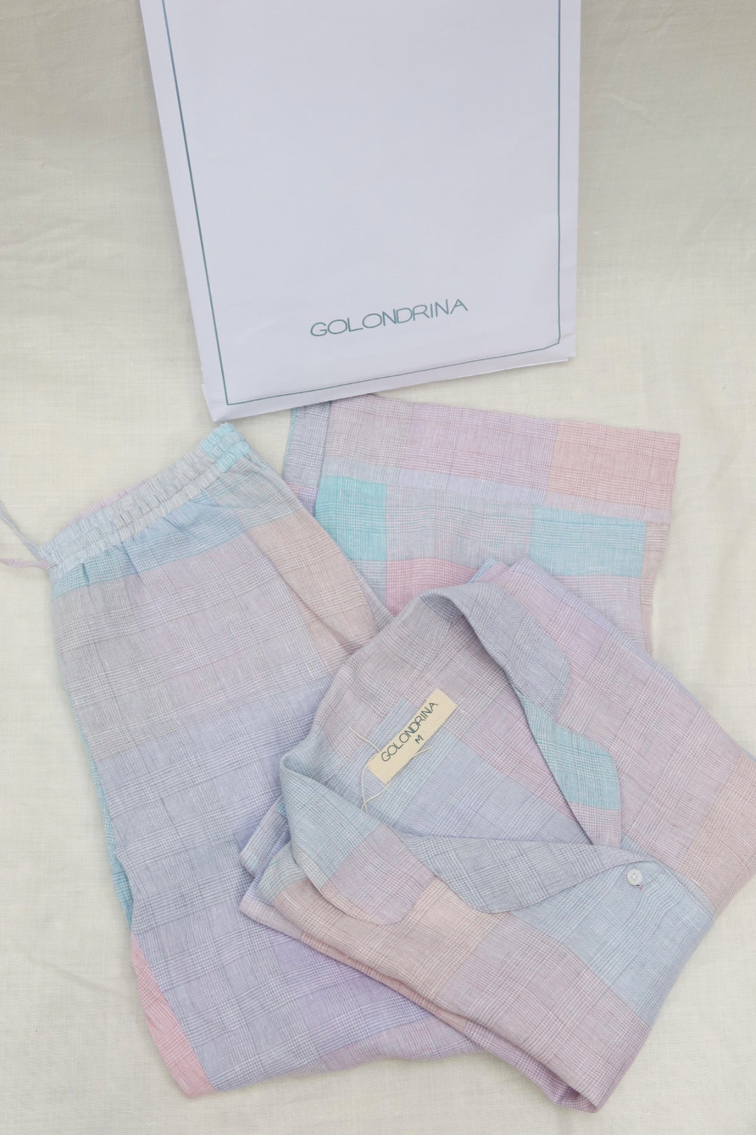 Shorts and Short Sleeve Set Pink and Blue checks