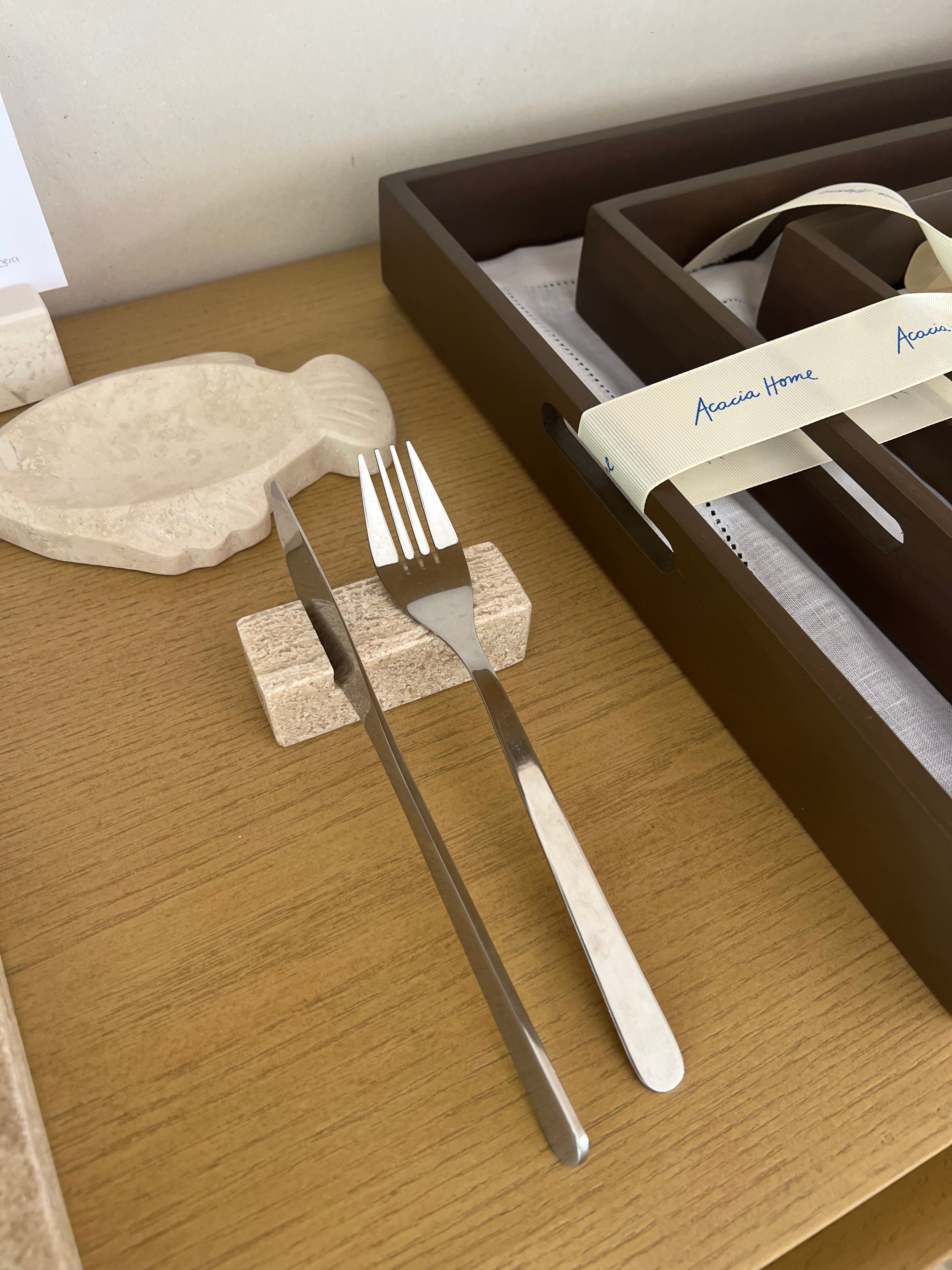 6 Porta cubiertos Mármol