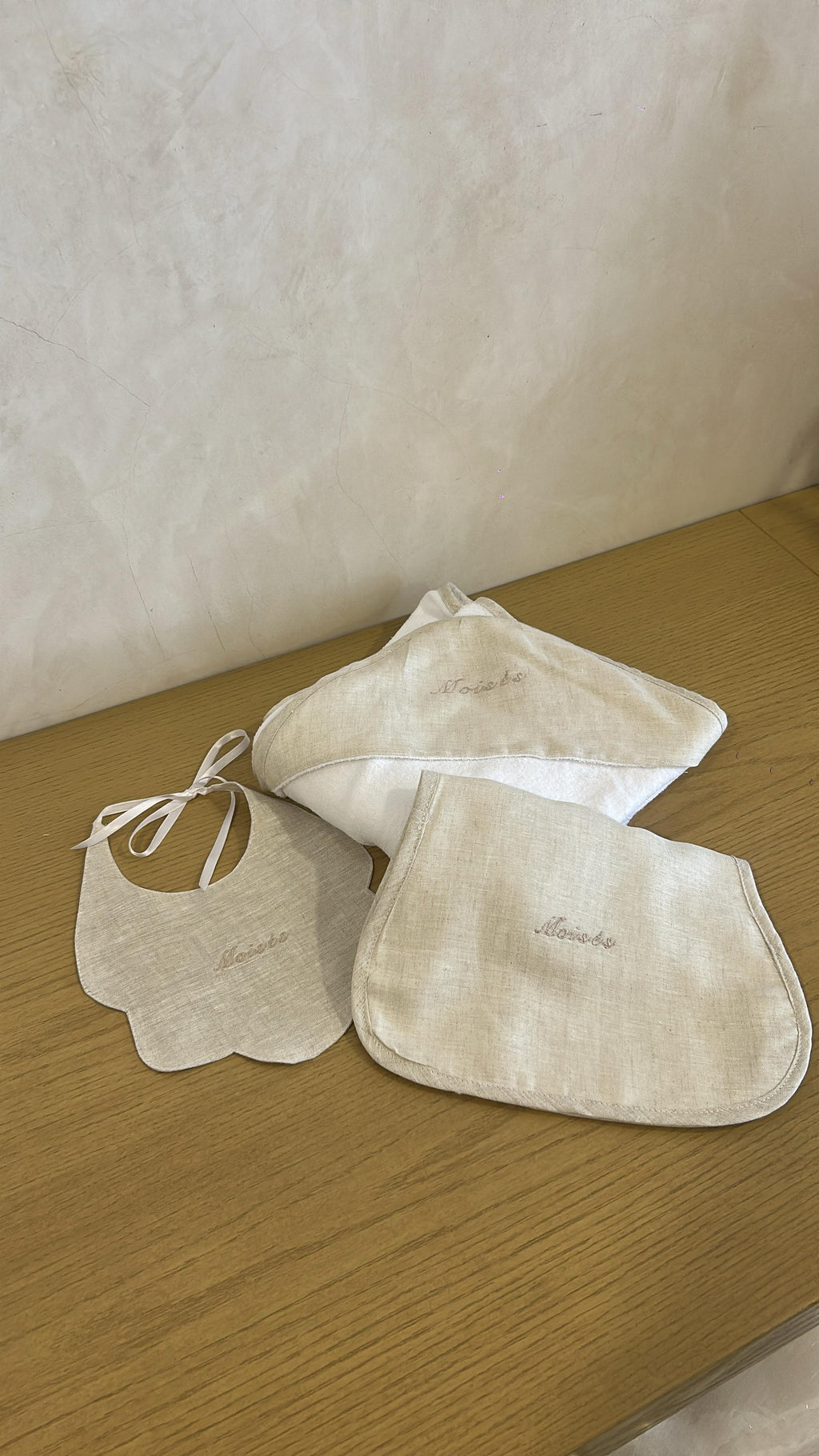 Set toalla + Baberito Personalizado
