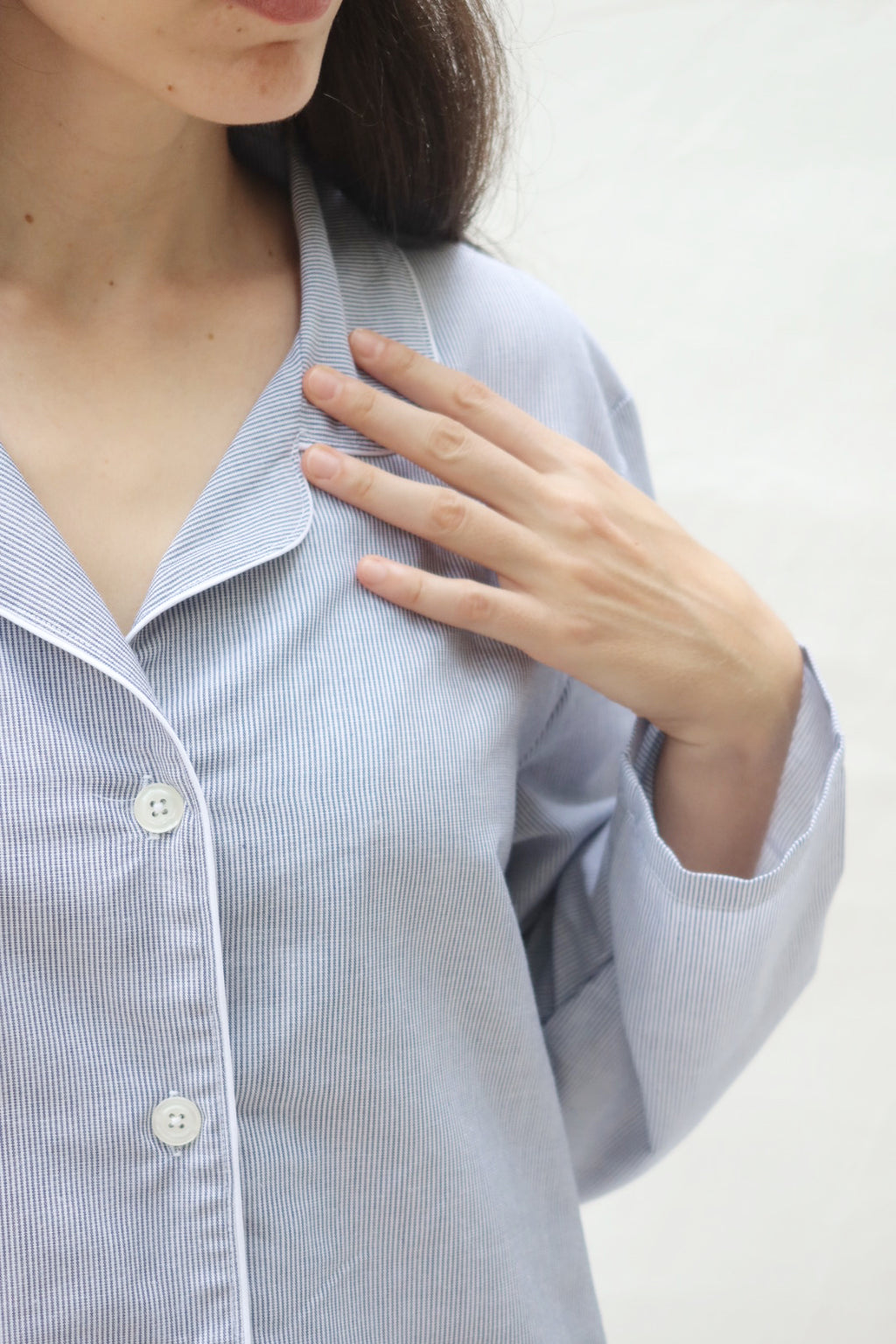 Shorts and Short Sleeve Set stripes blue and white
