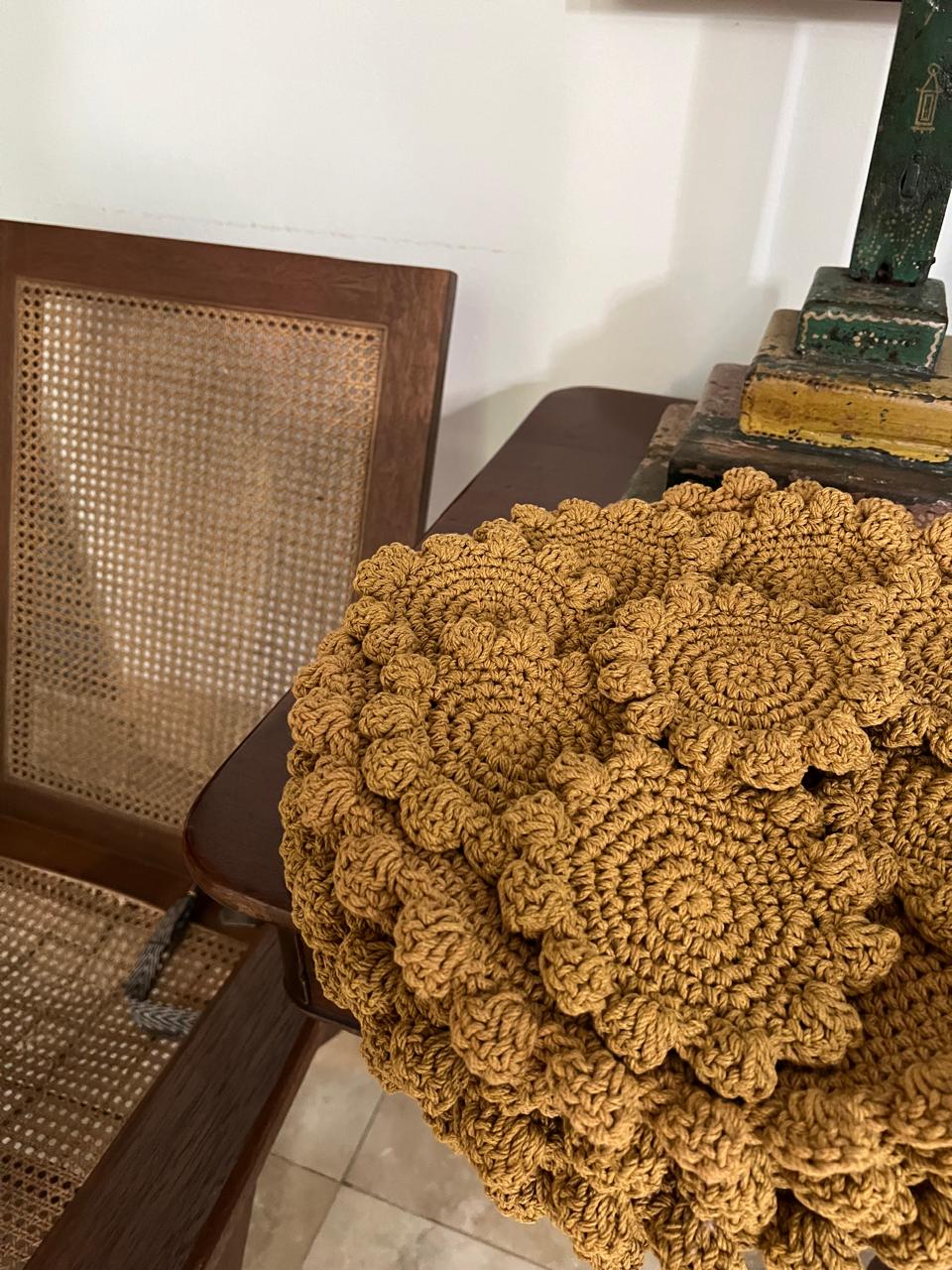 Set de individual y Porta vaso Macramé