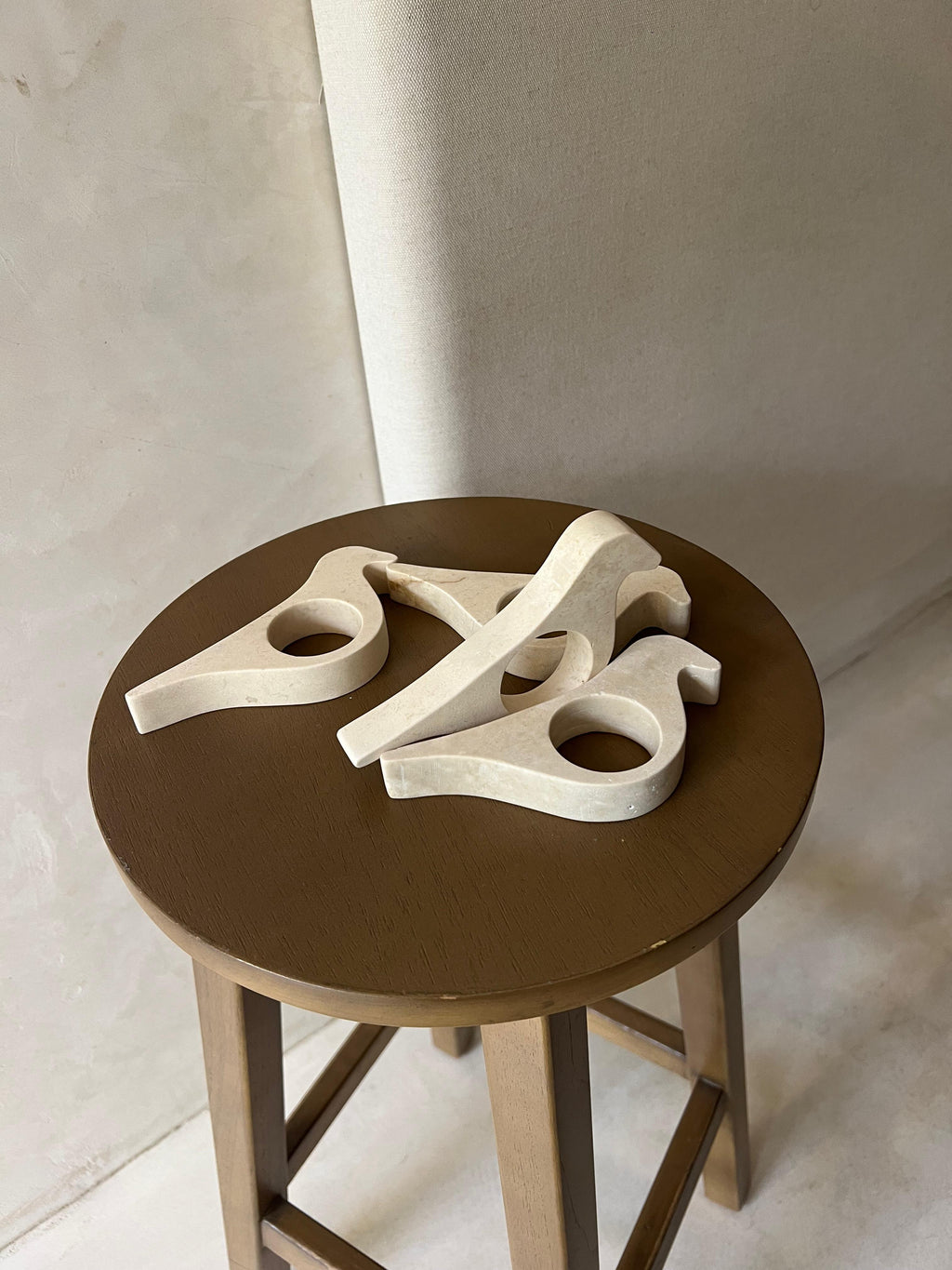 Set de 4 aritos para servilleta pajaritos