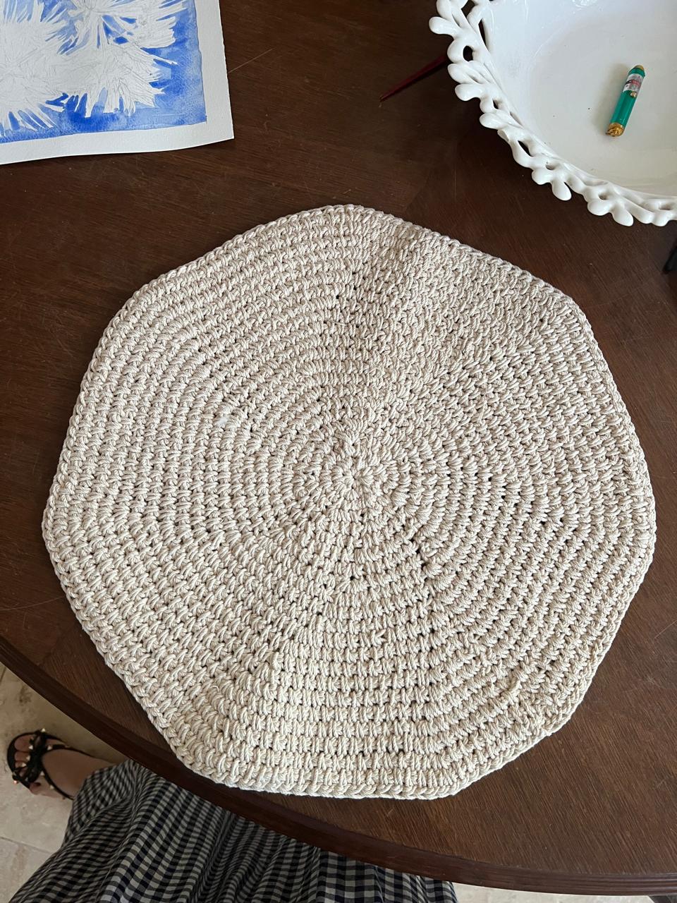 Set de individual y Porta vaso Macramé