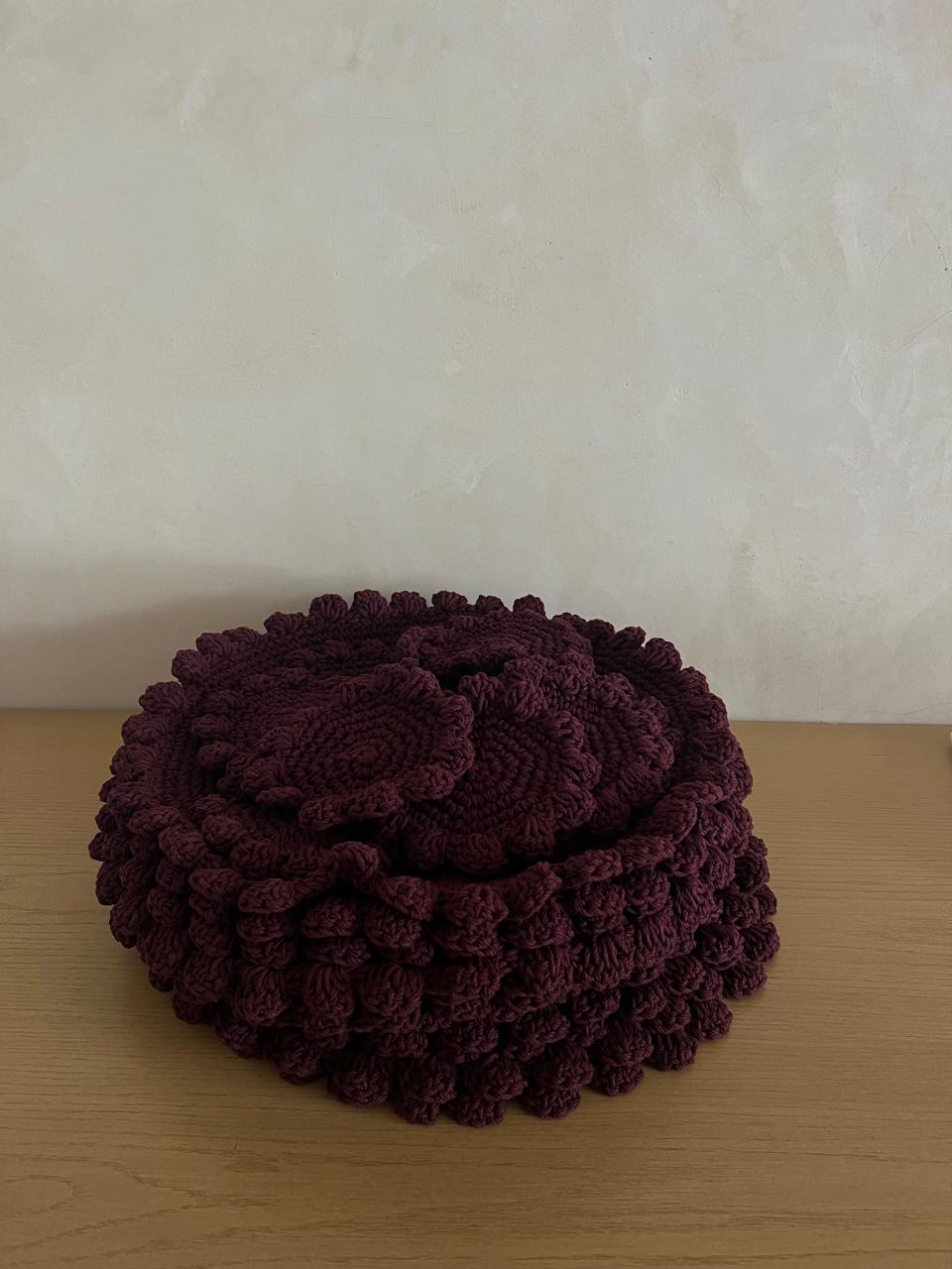 Set de individual y Porta vaso Macramé